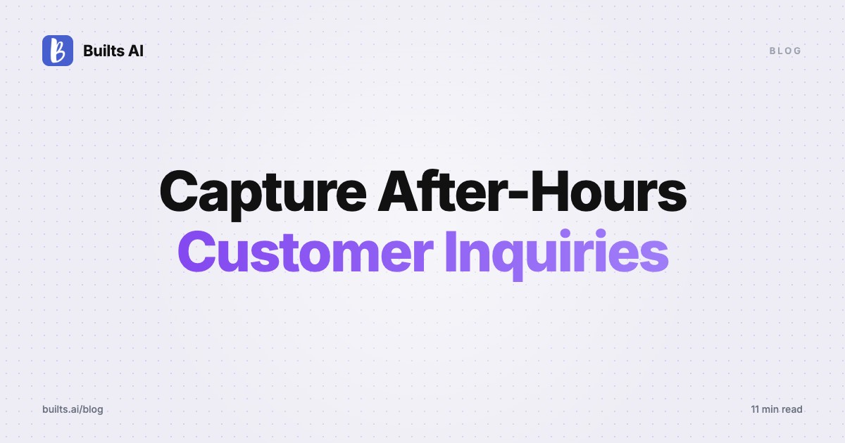Capture After-Hours Customer Service Inquiries