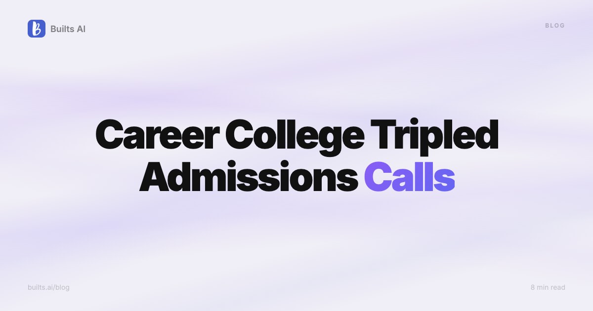 How a Career College Tripled Admissions Calls Without Hiring